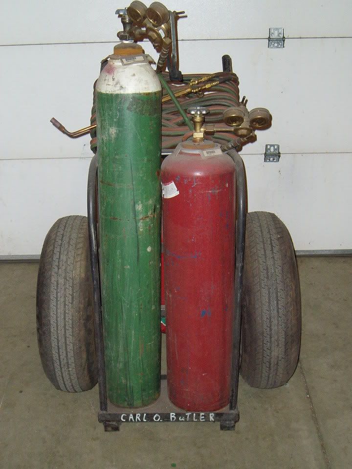 Homemade welding cart thread